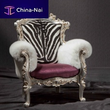 New Baroque design armchair BABYfabricleathersynthetic leather
