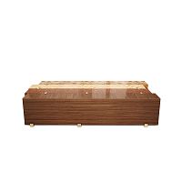 Contemporary coffee table EASTWOODwoodenbrushed brassrectangular