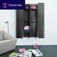 Wall-mounted shelf MELLcontemporarylacquered woodsteel