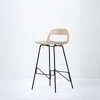 Contemporary bar chair LEINAindoorleatheroak