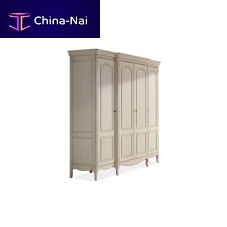 Classic wardrobe DALILAlacquered woodwith swing doorswhite