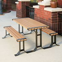 Contemporary table and bench set WAINWRIGHTrecycled plasticgardencommercial