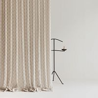 Curtain fabric Damerogeometric patternplaidlinen