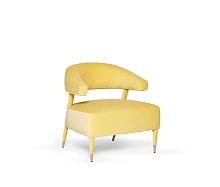 Contemporary armchair Feminavelvetcottonleather