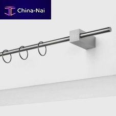 Stainless steel curtain rod DRUGOanodized aluminumceiling mountedmanual