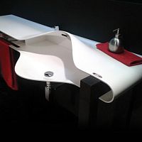 Free-standing washbasin compositecontemporary