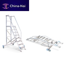 Roller step ladder 10105 serieswheeledfixedaluminum