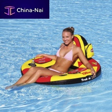Recreation center floating armchair TREK-N-TUBEwith storage compartment