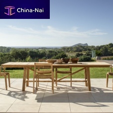 Contemporary table SYNTHESISteakteak baserectangular