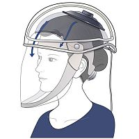Medical face-cover shield Down Flow