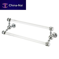 2-bar towel rack wall-mountedbrassfor hotel