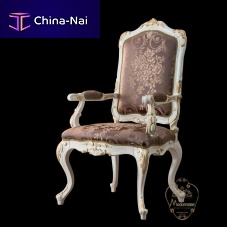 Classic dining chair 15528indoorfabricsolid wood base