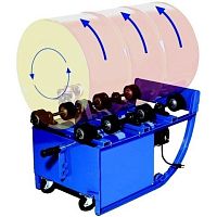 Rotary drum mixer batchfor liquids