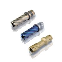 Coated core drill Hardox Line, Hard Line, Blue Line Pro, Blue Line, Gold Line.carbideHSSWeldon