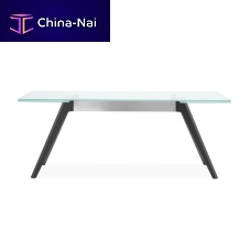 Contemporary table DELTAwoodenglassmarble