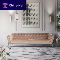 Chesterfield sofa ART NOUVEAUfabricleatherpink