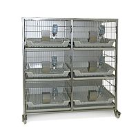 Rabbit animal research cage R4200modularstainless steelautoclavable