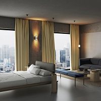 Curtain fabric SOLUNARplainpolyesterwashable