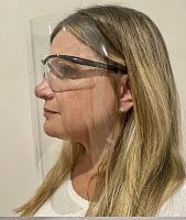 Polycarbonate face-shield EcoMod laboratoryfor clean roomsmedical