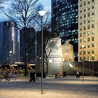 Urban lamp post PLAZA 25contemporarystainless steelpolycarbonate