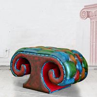 Chesterfield ottoman IONIC-INleatherother shapesindoor