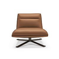 Contemporary armchair Scottfabricleatherwooden