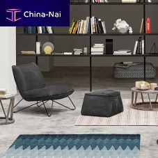 Contemporary fireside chair 394leatherfabricchrome