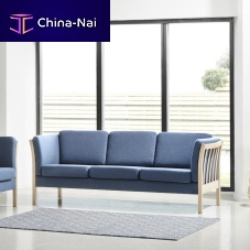 Traditional sofa SANNEfabricleathergray