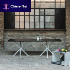 Contemporary table FIREvarnished aluminumrectangularcustom