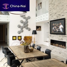 Electric fireplace Montreal Front built-inwalldouble-sided