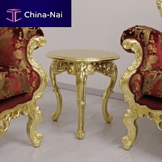 New Baroque design pedestal table STRADIVARIbeechsolid woodglossy varnished wood
