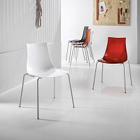 Contemporary chair LUCEkitchenpolymerpainted metal base