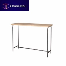 Contemporary high bar table Jimmyoakwalnutsteel base