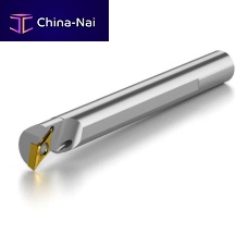 Carbide boring bar with cylindrical shankfor internal turning