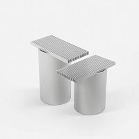 Contemporary side table VENTaluminumaluminum baserectangular
