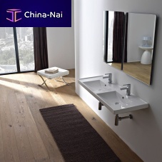 Wall-mounted washbasin 3003ceramicwith counterdouble