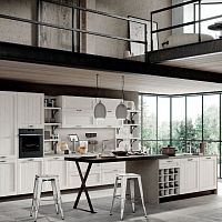 Traditional kitchen FRIDA 3wood veneerceramicisland