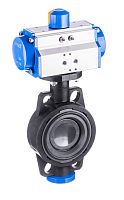 Butterfly valve PAV 812 Seriespneumatically-operatedfor hot waterPVC
