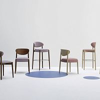 Contemporary chair Nirvanaindoorfabricbeech base