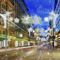 LED light curtain CITY CHRISTMAS DECORATIONSoutdoorindoorfor public space
