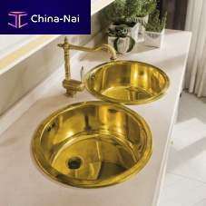 Single-bowl kitchen sink AURORAwithout drainboardcopperovermount
