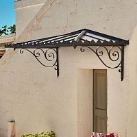 Door canopy DAFNEmetalpolycarbonatepyramidal