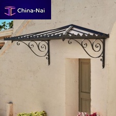 Door canopy DAFNEmetalpolycarbonatepyramidal