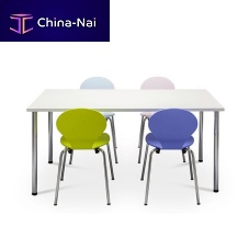 Contemporary table steellinoleumsteel base