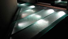 Patterned glass panel LUMINOUS PATIOtranslucentfor walkwaysnon-slip