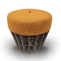 Contemporary ottoman CUPCAKEfabricpolyesterpaper