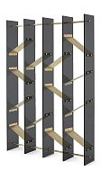 Free-standing bookcase ISOLAcontemporaryfor officebrass