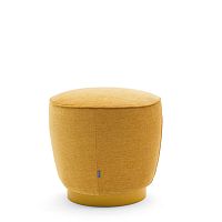 Contemporary pouf DIADEMA 04010Afabricleatherround
