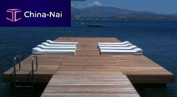 Floating platform for marinasmodularteak