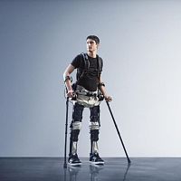Dual-leg rehabilitation exoskeleton PhoeniXgaitstanding position